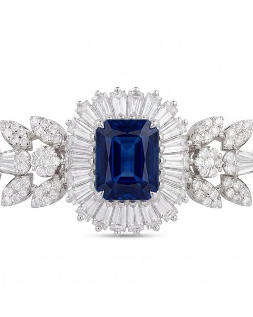 Latelita London Metallic Countess Gemstone Bracelet Sapphire