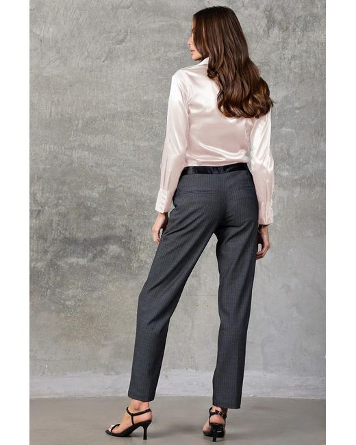 Madison / Savile White Ivory Haven Fitted Satin Shirt