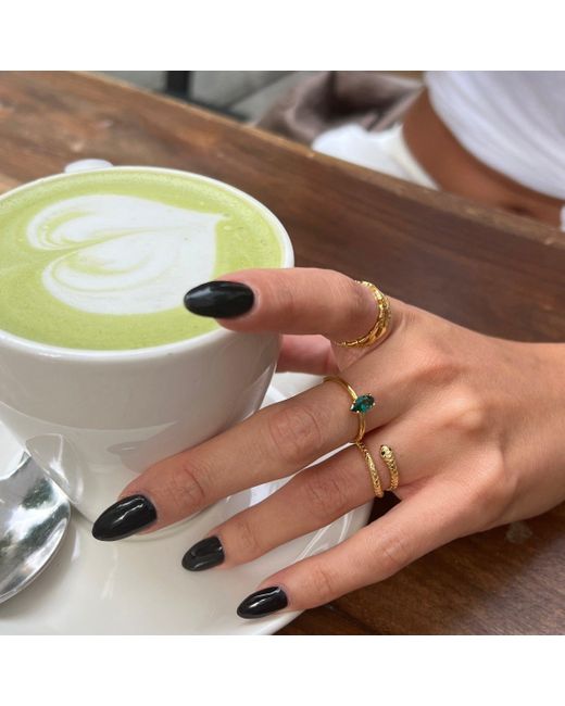 Nazzar Metallic Snake Wrap Ring