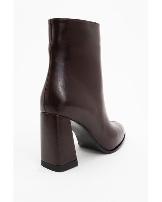 Prologue Shoes Brown Jewel Burgundy Cilt High Heel Boot