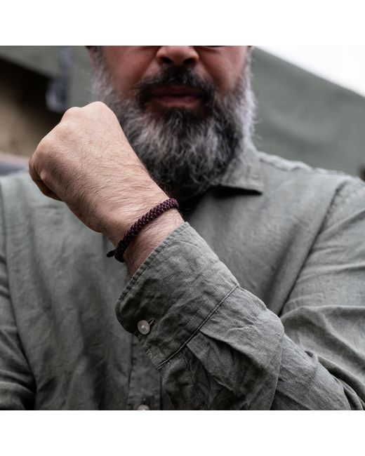 Harbour Uk Red Hylander Chunky Steel Rope Bracelet for men