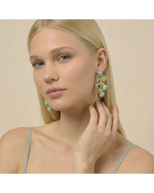 Sibylla Delphica Metallic Azure Blossom Earrings