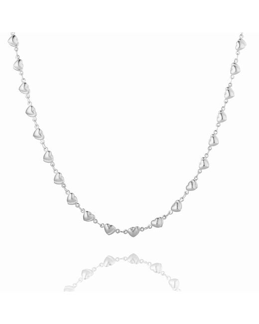 Coco & Kinney Metallic Nicki Heart Necklace