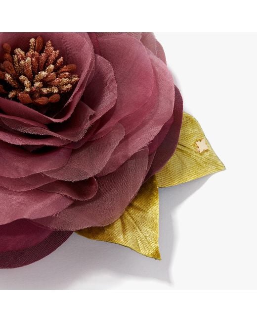 Helena Simon Pink The Mauve Open Rose Floral Brooch
