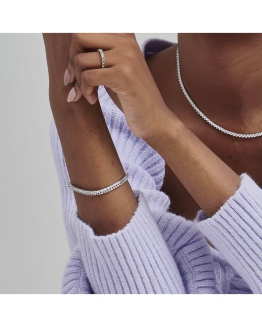 Shabella Nyc Metallic Dual Chain Tennis Bracelet