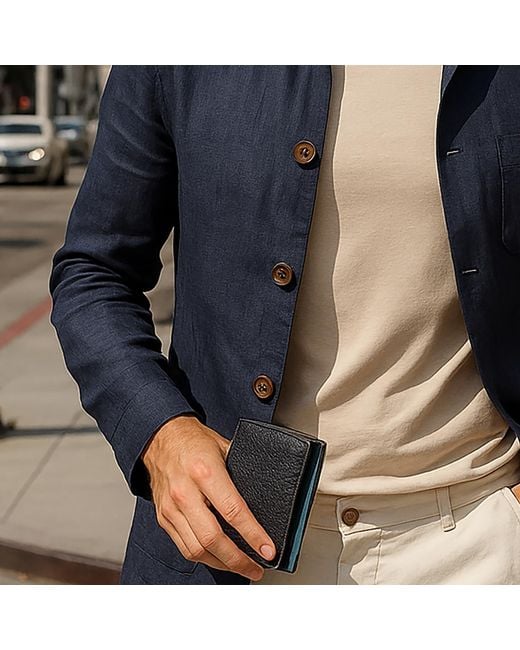 Vedentro Blue International Bifold Wallet for men