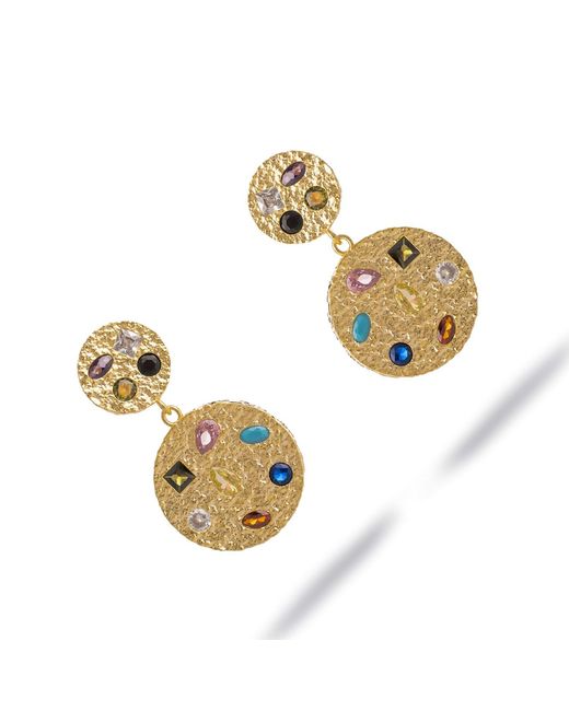 Ebru Jewelry Metallic Celestial Harmony Multi Gemstone Earrings