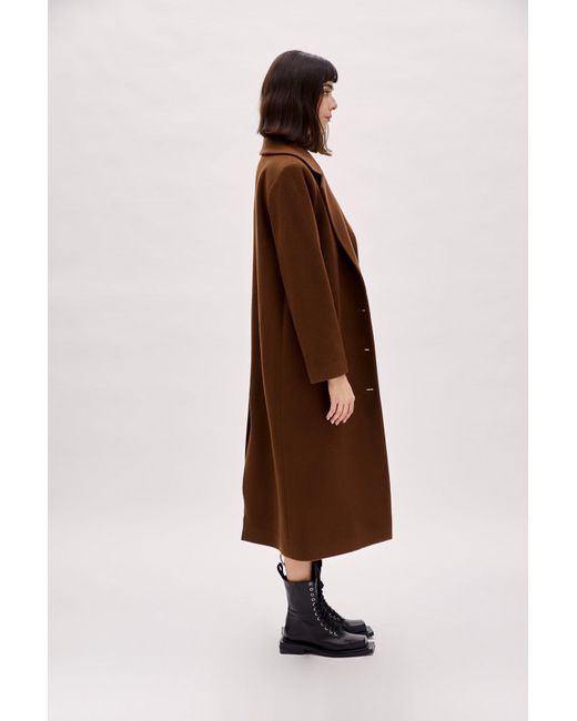 Pcfg Brown Wool Coat
