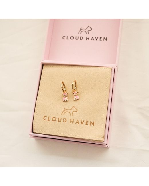 Cloud Haven Metallic Bulldog Hoops