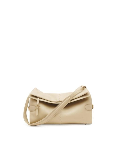 Orange Cube Natural Fantina Folded Hobo Bag