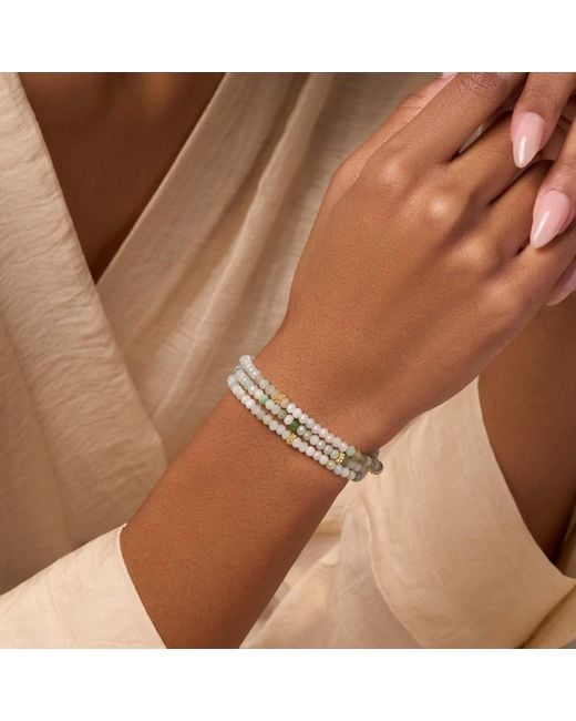 Karma and Luck Metallic Manifest Abundance Jade Elephant Wrap Bracelet