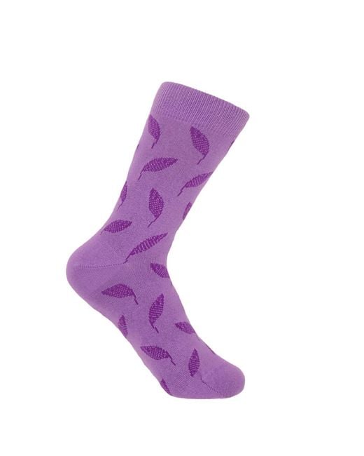Peper Harow - Made in England Purple Leaf & Victoria Socks 2 Pack