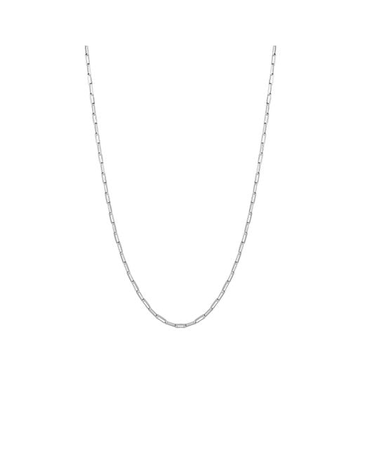Spero London Metallic Rectangular Link Chain Sterling Necklace