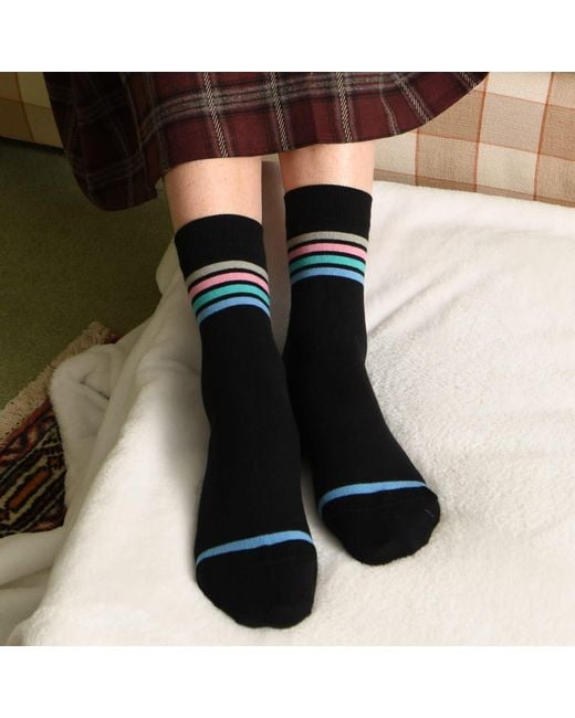 Peper Harow - Made in England Black Mix Tape Socks –