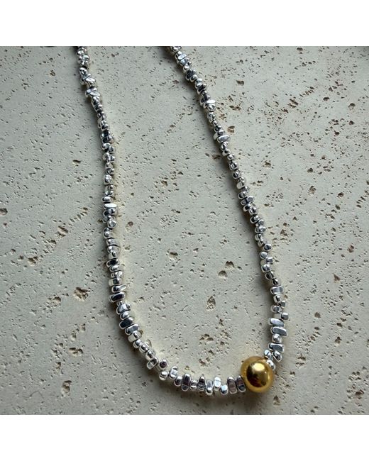 Larsuu Metallic Orbit Hematite Necklace
