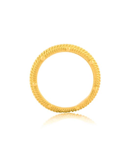 Arvino Metallic Dotted Craved Ring