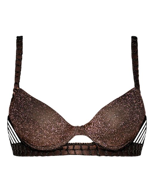 Luxsea Swimwear Brown Maui Lurex Crochet Push Up Bikini Top