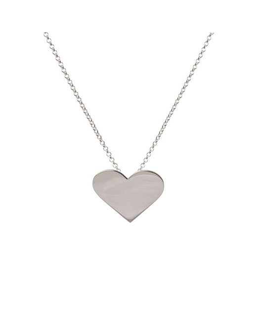 Edge Only Metallic Heart Pendant Xl Sterling