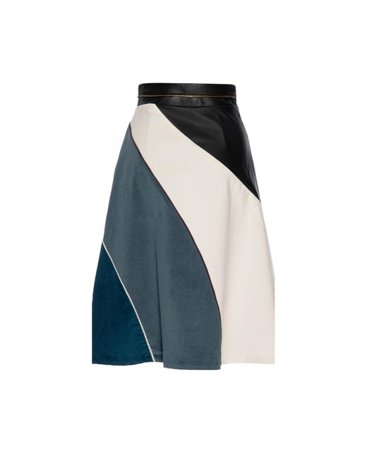 LAHIVE Blue Harper A-line Multi-color Skirt