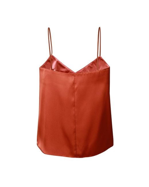 2KStyle Red Jenya Hand Embellished Spaghetti Strap Satin Camisole