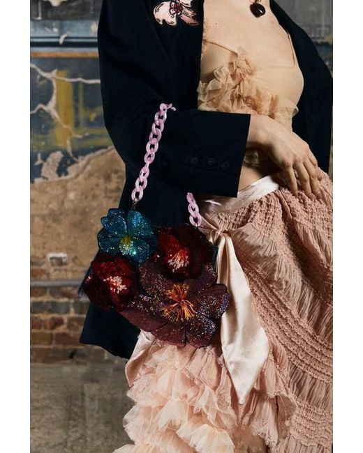 Natalia Petruch Red Vivi Velvet Handbag