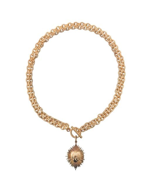IN CAUDA VENENUM Metallic Tejas Necklace