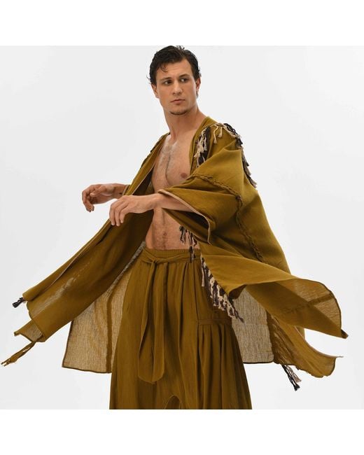 Zhenabia Green Sidra Poncho