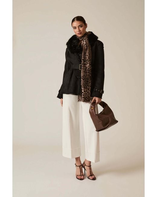 James Lakeland Black Short Faux Fur Coat