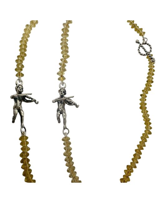 Tg-Jewellery by Tamara Gervasio Metallic Cherub Serenade Necklace – Handcrafted Sterling & Glass Beads