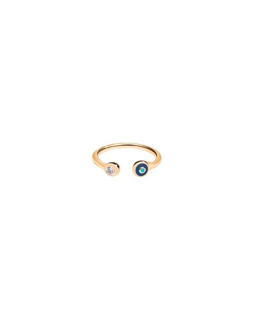 Karma and Luck Metallic Enamel Evil Eye Ring – Protection Statement Jewelry – Sparkling Positivity