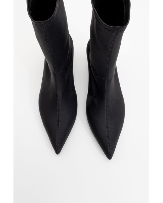 Prologue Shoes Black Lewin Stretch Pointed Toe Stiletto Boot