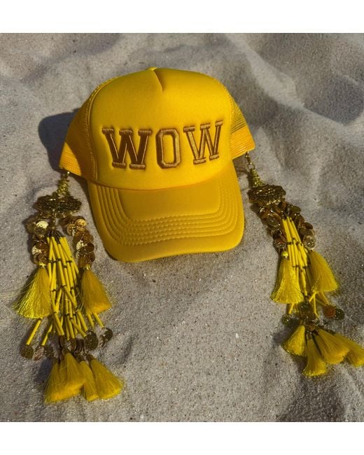 Julia Clancey Yellow Wow Dream Tasseltastic Dream Trucker Cap