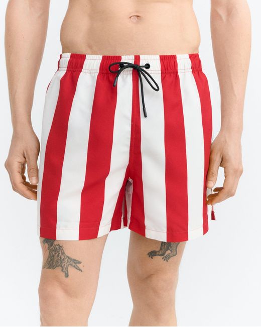 Thinking Mu Red Striped Swimsuit Limpopo for men