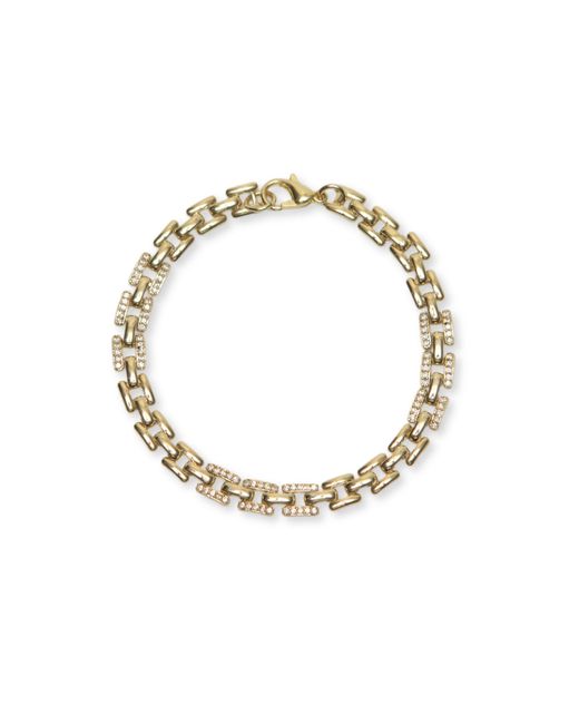 Argento Vivo Metallic Pavé Panthera Link Bracelet