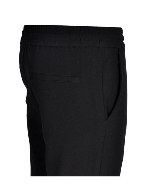 DAVID WEJ Black Ashford Plain Drawstring Trouser – for men