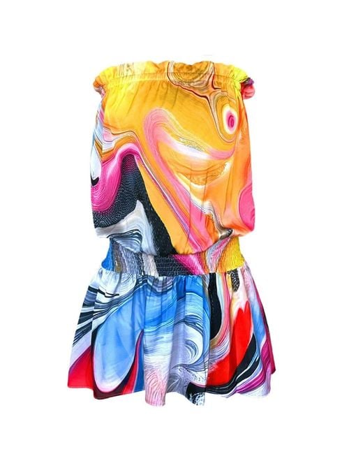 Maxjenny Blue Beach Mini Dress