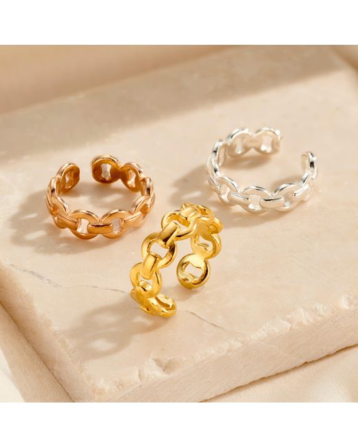 Posh Totty Designs Natural Curb Link Open Ring