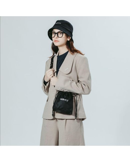 MARHEN.J Black Recycled Nylon Mini Cross Bag
