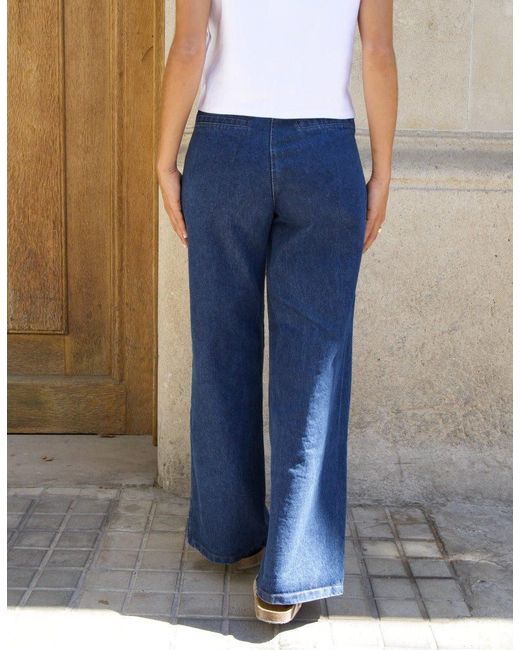 Mind Traveler Blue Dark Wide-Leg Cristina Jeans