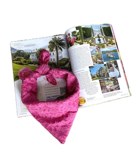 Introvertie VIENNA Pink Silk Cotton Cut-Out Scarf