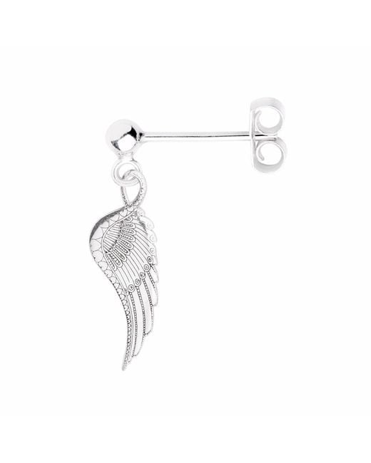 CarterGore Metallic Wing Single Short Drop Earring