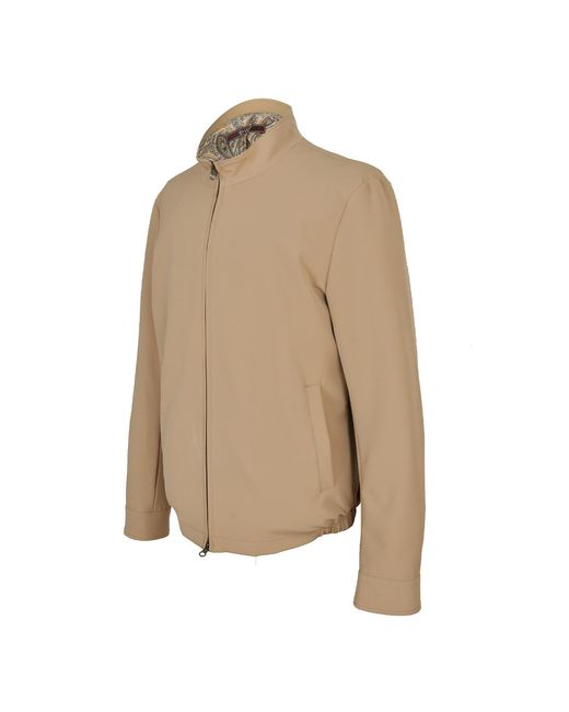 DAVID WEJ Natural Ashford Relaxed Zip Through Jacket for men