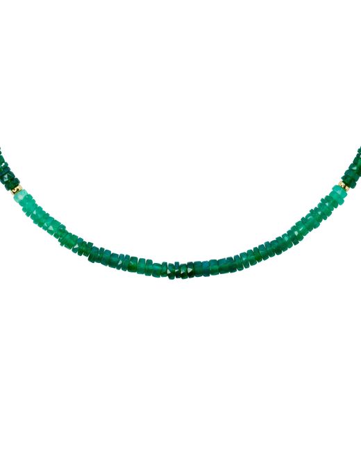 Bombyx House Green Agate Ombre Bead Necklace