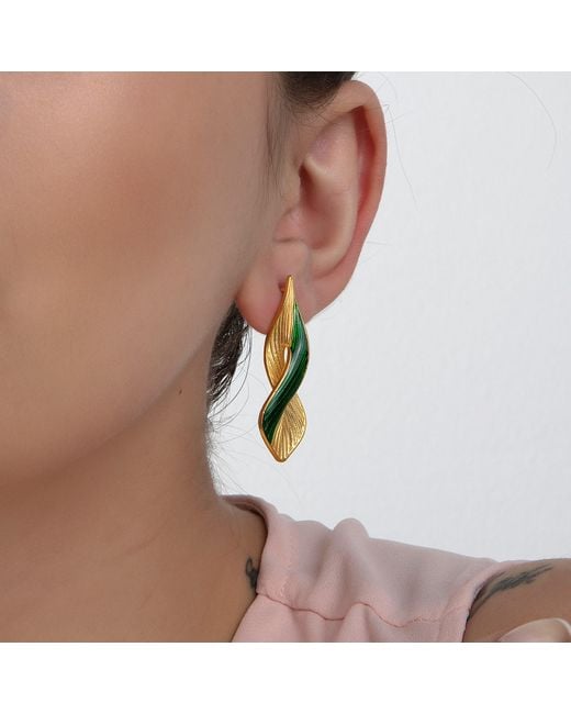 Milou Jewelry Yellow Dark & Infinity Earrings