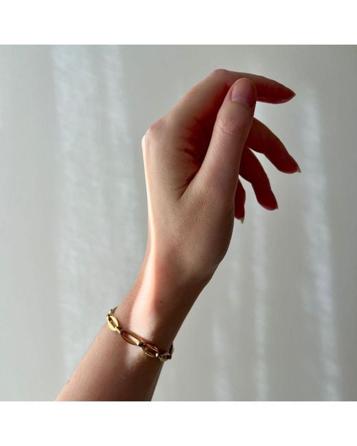A Weathered Penny Metallic Link Chain Bracelet