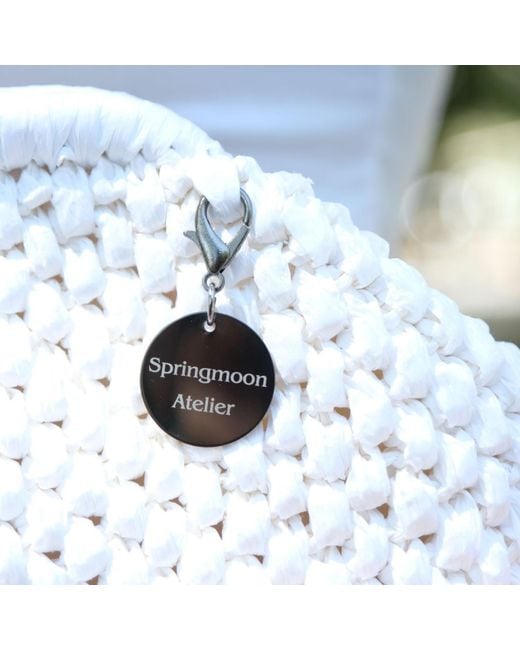 Springmoonatelier White Abudance Raffia Bag
