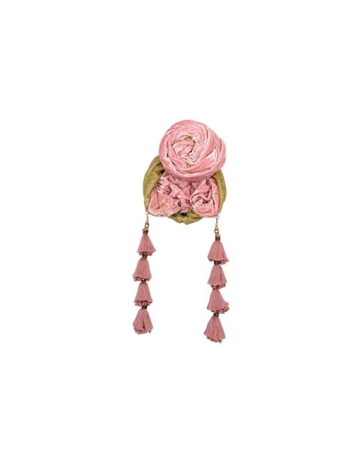 Julia Clancey Pink Edith Glitz Shimmy Dorado Turban