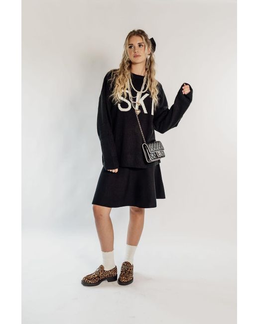 Rave on Trend Blue Knit Crew