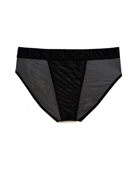 Us Merman Black Trident Underwear for men