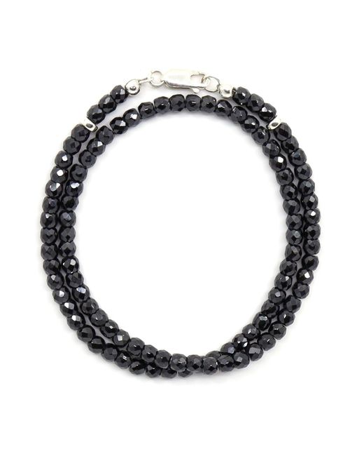 Shar Oke Black Cubic Zirconia & Sterling Bracelet for men